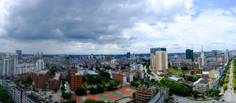 欽州樓房建筑 全景圖