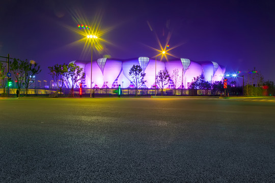 杭州奧體中心夜景