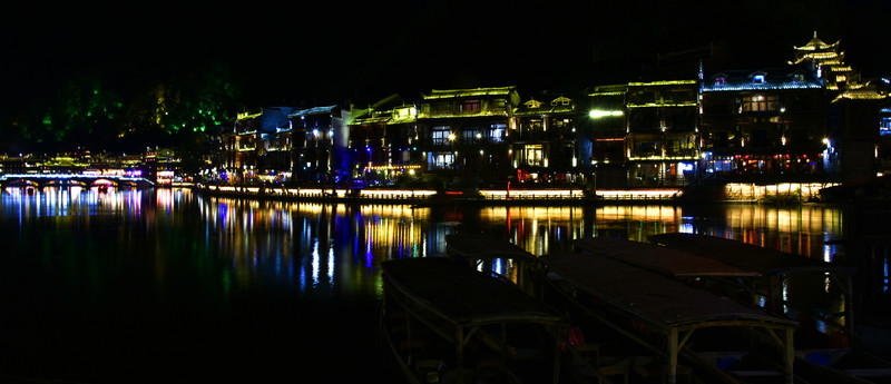 湖南鳳凰古城夜景