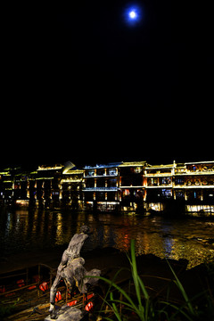 湖南鳳凰古城夜景