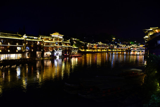 湖南鳳凰古城夜景