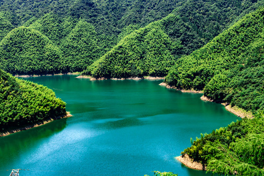 四明風(fēng)光 湖泊池塘 湖水素材