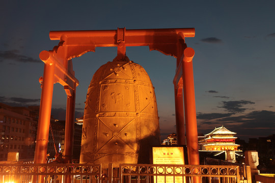 西安鐘鼓樓景區(qū)大鐵鐘