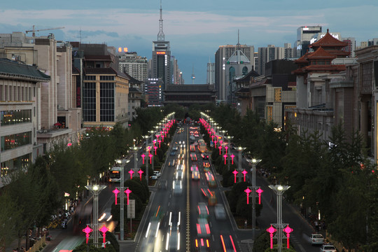 西安南大街夜景