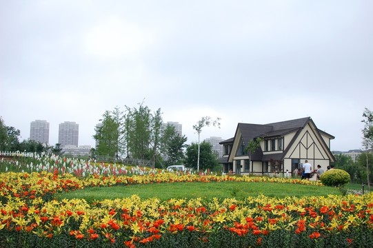 花卉風景小屋