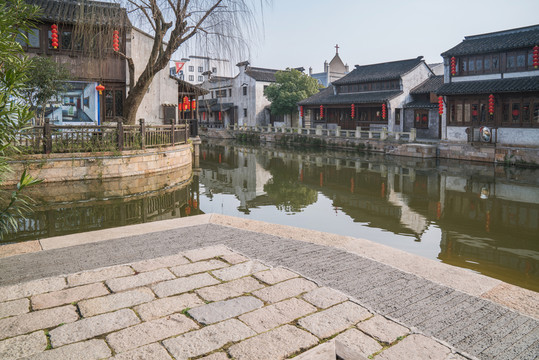 中國無錫蕩口古鎮(zhèn)風(fēng)光