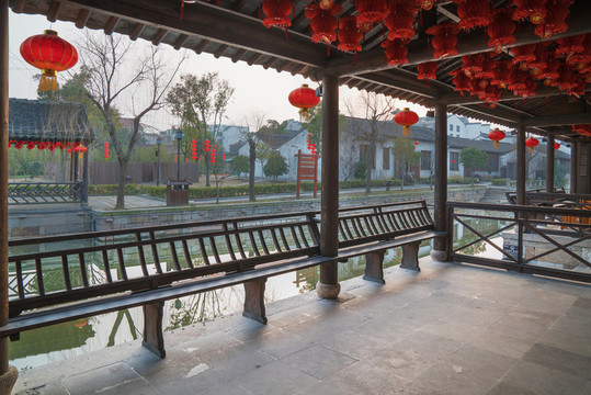 中國無錫蕩口古鎮(zhèn)風(fēng)光