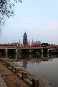 江南 南京 秦淮河 大報(bào)恩寺