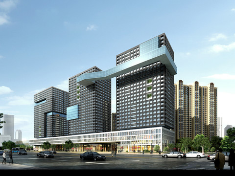 商業(yè)地產(chǎn)沿街透視效果圖