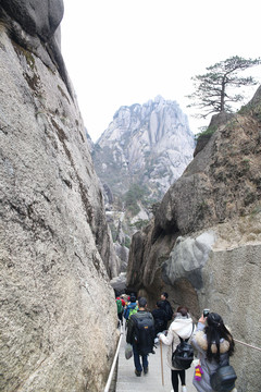 黃山游人