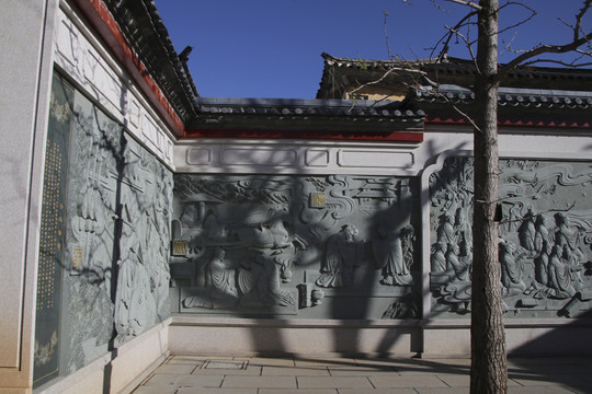 孔子圣跡圖浮雕
