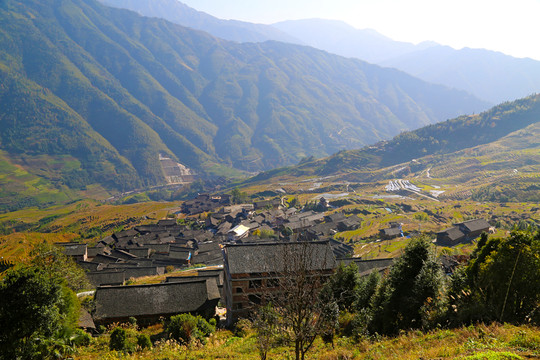桂林龍勝龍脊梯田龍脊古寨觀景區(qū)