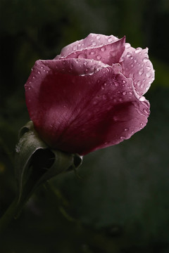 玫瑰花蕾，自然