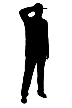 男人伸出