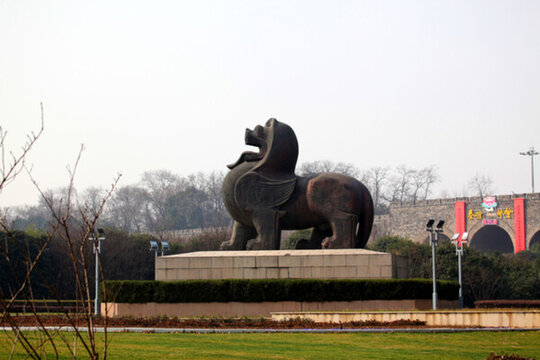 雕塑 獅子 南京 地標(biāo) 城標(biāo)