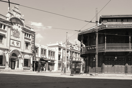 老上海南京路街景