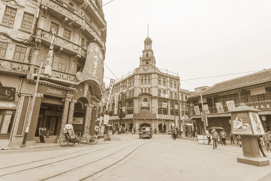 老上海街景