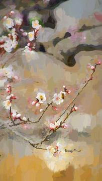 杏花裝飾畫