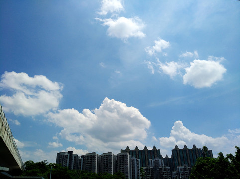 城市 藍(lán)天 白云 天空 廣州