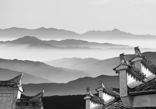 水墨遠(yuǎn)山