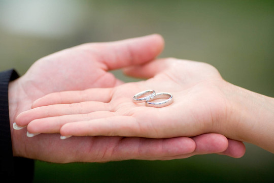 展示結(jié)婚戒指
