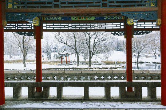 范公亭公園雪景