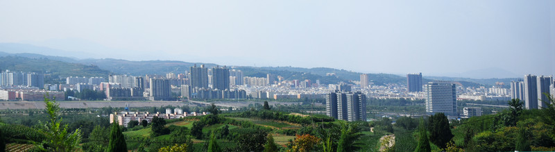城市高樓遠眺景觀