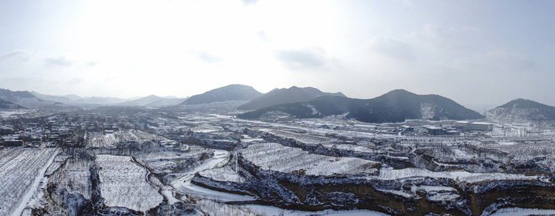 田園雪景