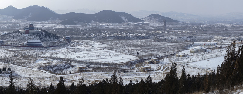 水墨畫(huà) 青州甲子園冬景