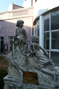 周莊 水鄉(xiāng) 雕塑 美女