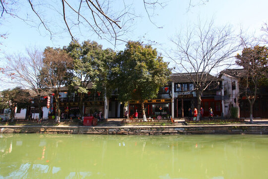 周莊 水鄉(xiāng) 江南 民居 運河