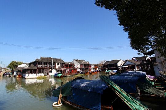 周莊 水鄉(xiāng) 江南 民居 運河