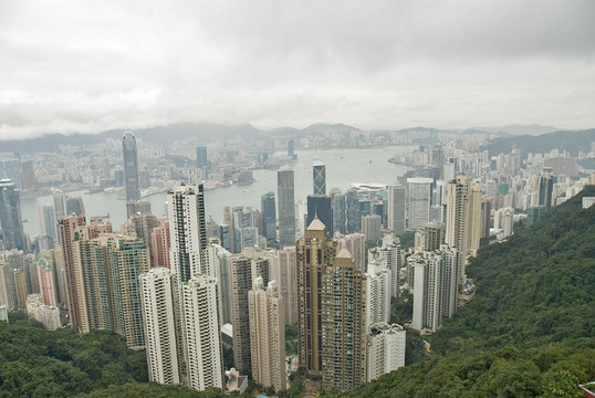 香港全景從峰值