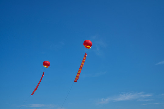 天空 紅燈籠 開工慶典