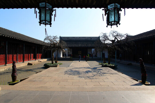 蘇州 建筑 灰瓦 門市 房屋