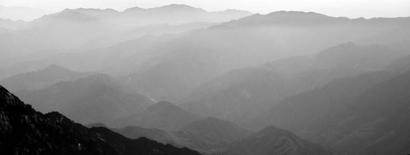 水墨群山 水墨黃山