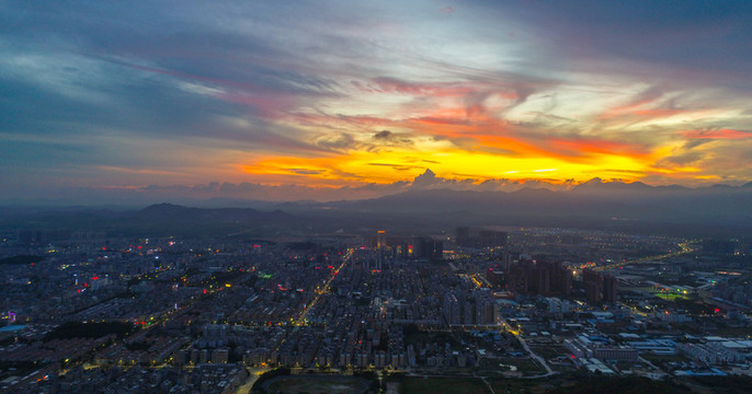 夕陽 晚霞 晚景 美景
