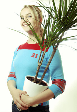 女人與植物