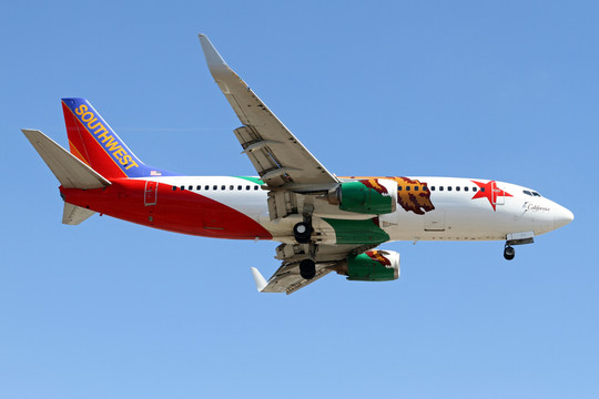 美國西南航空 飛機(jī)降落