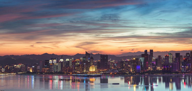 杭州錢江新城城市夜景