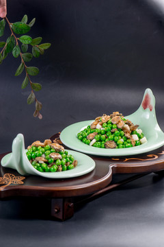 甜青豆炒迷你小鮑