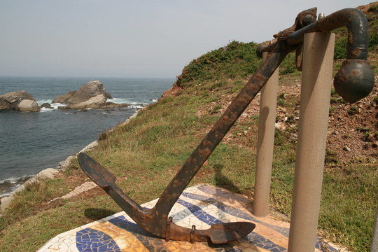錨在海岸