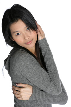 一個年輕漂亮的亞洲女人的肖像