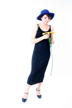 女人與花