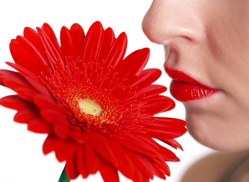 女人與花