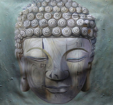 寫實(shí)油畫佛像