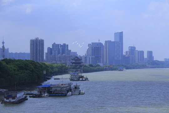 長(zhǎng)沙橘子洲湘江