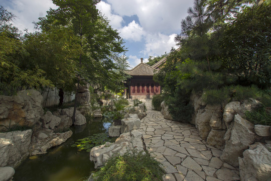 公園石板路