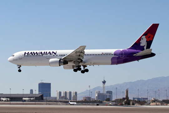 美國夏威夷航空 飛機降落