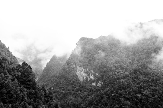 黑白水墨 大理蒼山風(fēng)光